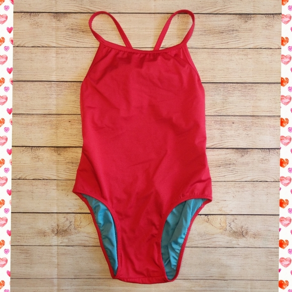 Thin Strap Water Safety Red life guard swimsuit 2X - Picture 1 of 7